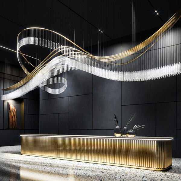 Large Project Glass Chandelier - Image 2