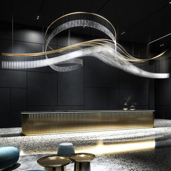 Large Project Glass Chandelier - Image 3