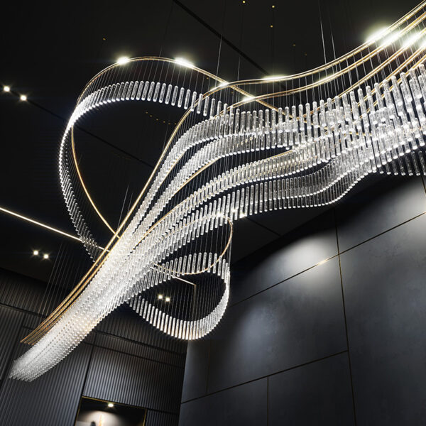 Large Project Glass Chandelier - Image 5