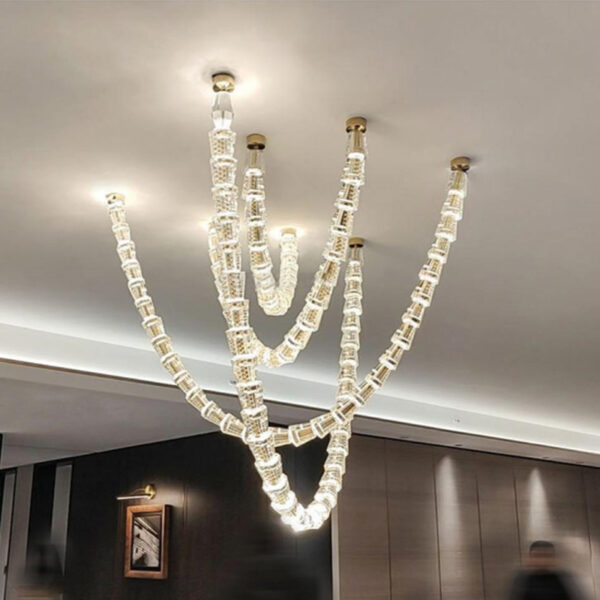 Lustre de Cristal Colar de Ouro - Imagem 2