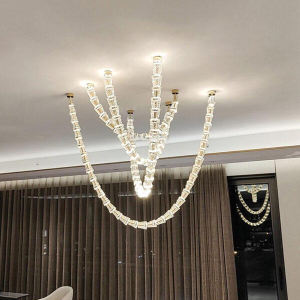 Lustre de Cristal Colar de Ouro