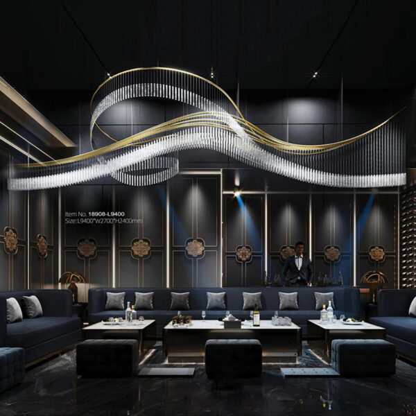 Large Project Glass Chandelier