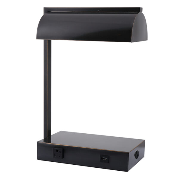 Black Task Table Lamps With USB