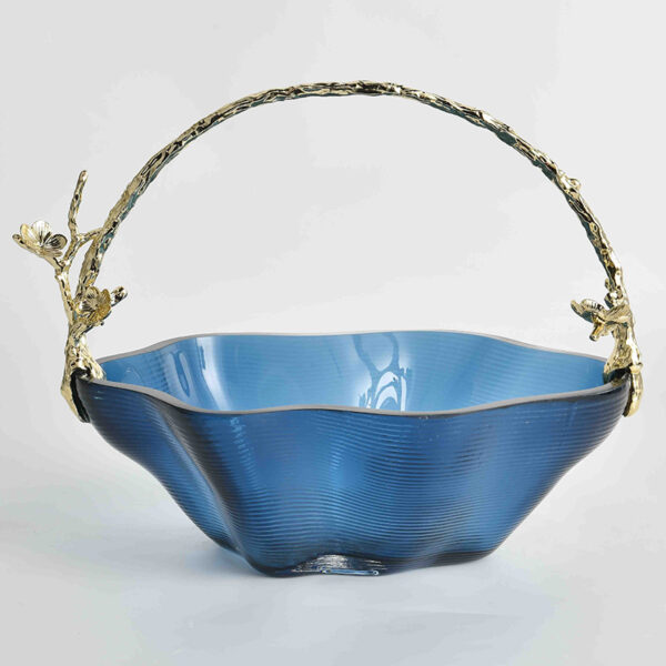 Blue Glass Fruit Tray - Image 3