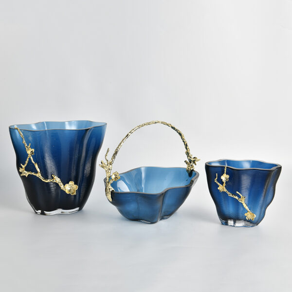 Blue Glass Fruit Tray - Image 2