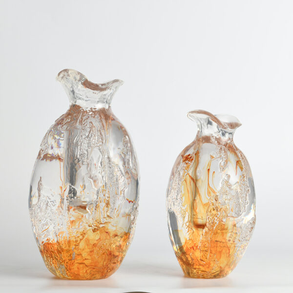 2 conjuntos de vasos de resina âmbar - Imagem 2