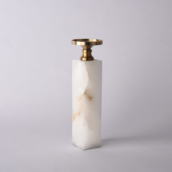 흰색 제이드 캔들 홀더 - 이미지 5