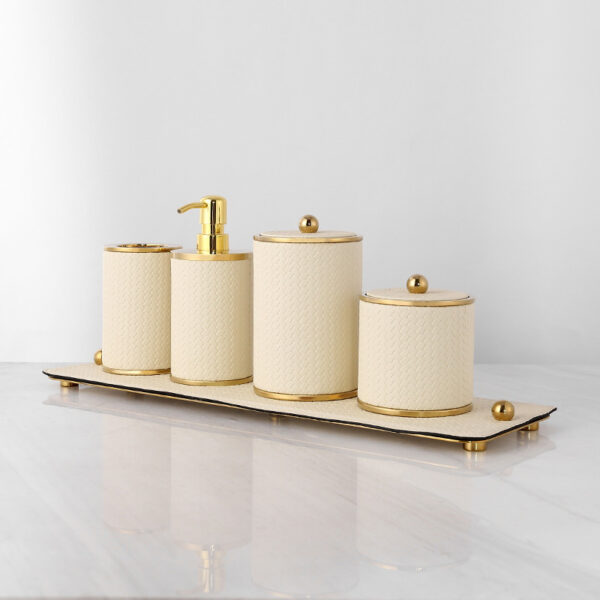 Witte lederen badkamersuites - Afbeelding 2