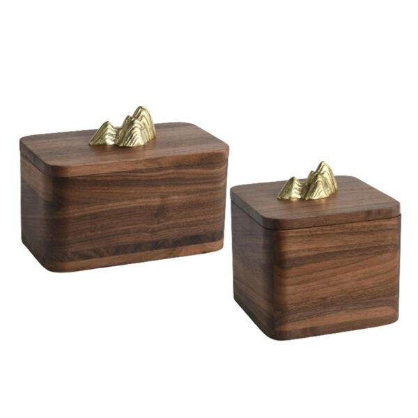 Caja de almacenamiento de nogal