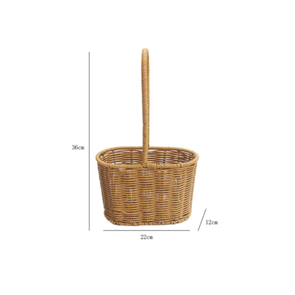 Keranjang Penyimpanan Anyaman Rotan - Gambar 4