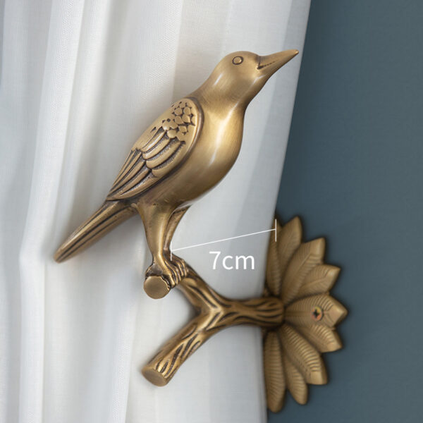 Brass Bird Curtain Hooks - Image 7