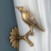 Brass Bird Curtain Hooks