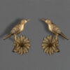 Brass Bird Curtain Hooks
