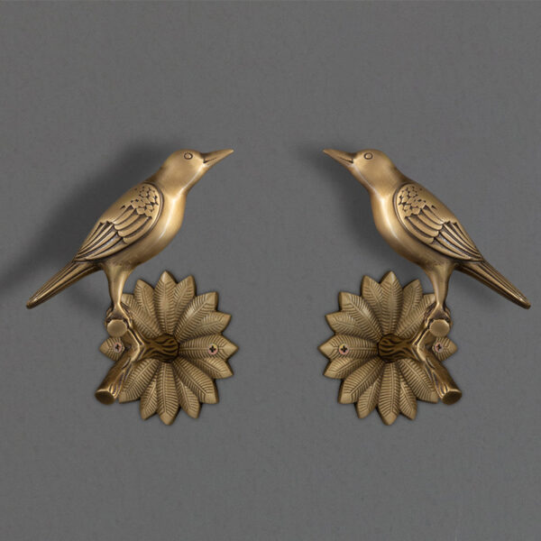 Brass Bird Curtain Hooks - Image 2