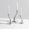 Chrome Ceramic Candle Holder