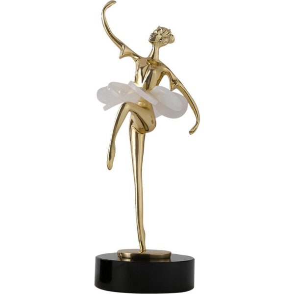 Ornamento de menina dançando com vestido branco - Imagem 3