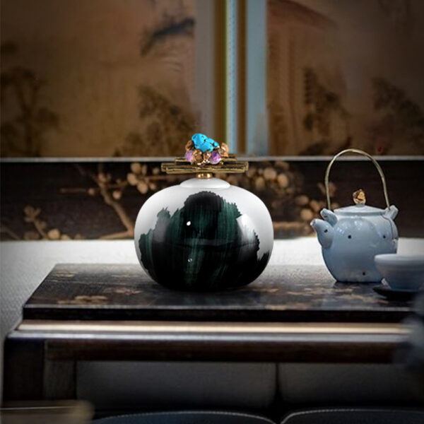 Chinese Style Ceramic Storage Box - Image 3