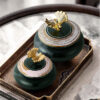 Green Ceramic Storage Box