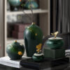 Green Ceramic Storage Box