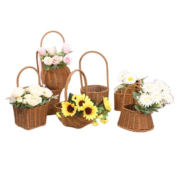 Panier de fleurs en osier