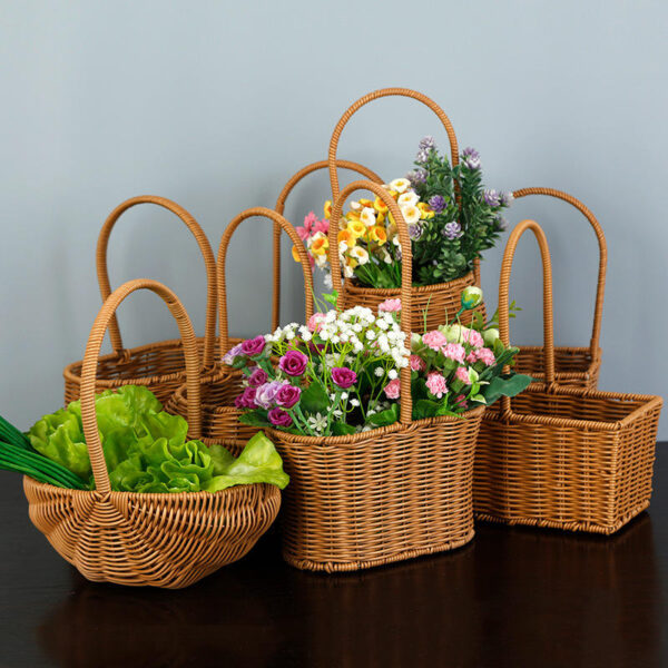 Panier de fleurs en osier - Image 3