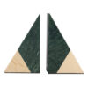 Triangle Marble Bookends