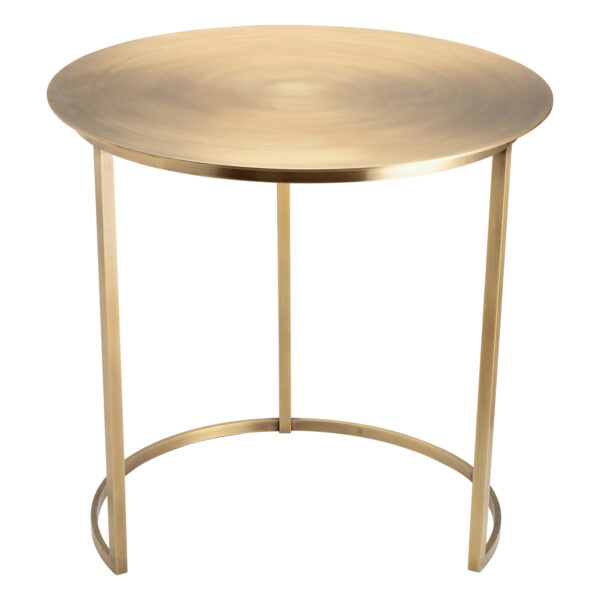 Mesa lateral de latão dourado