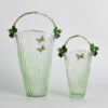 Vaso di vetro verde