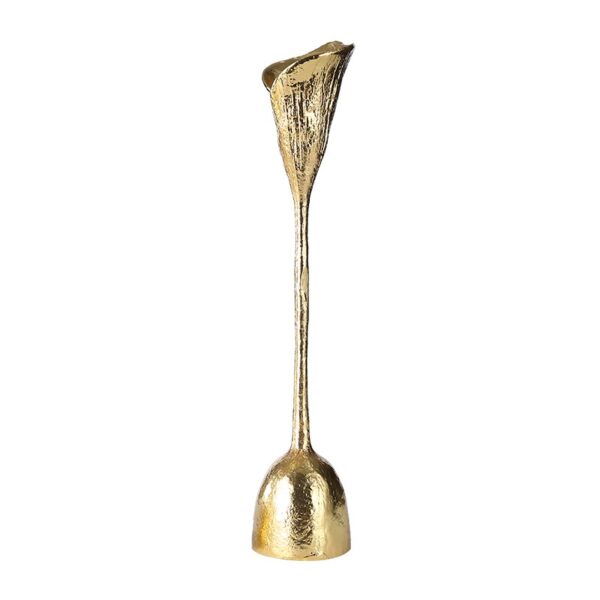 Gold Zinc Alloy Candle Holder - Image 2