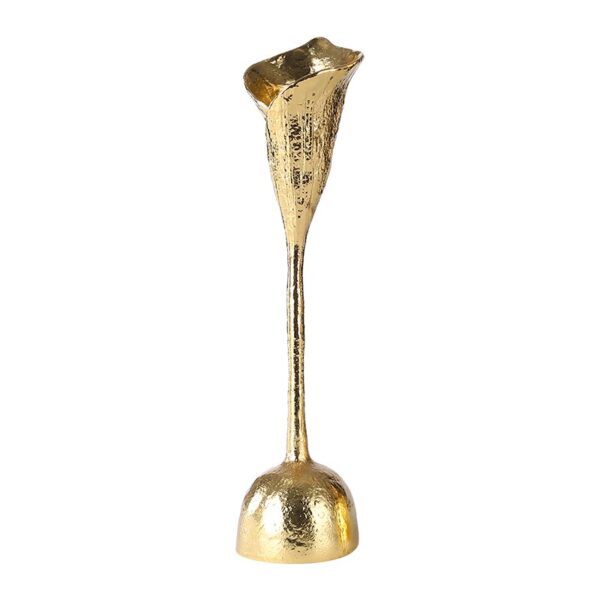 Gold Zinc Alloy Candle Holder