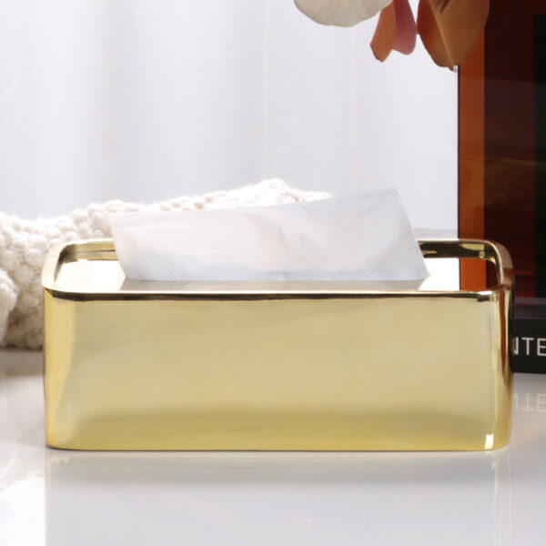 Taschentuchbox aus goldenem Eisen - Bild 3