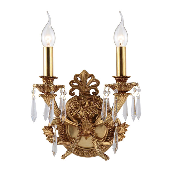 Candeeiros de parede decorativos com velas de cristal