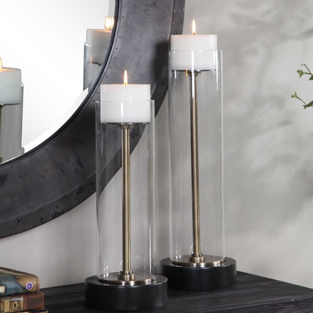 Transparent Glass Candle Holder - Immagine 2