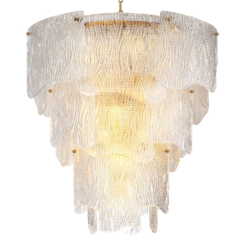 Clear Glass Round Chandelier - Image 2