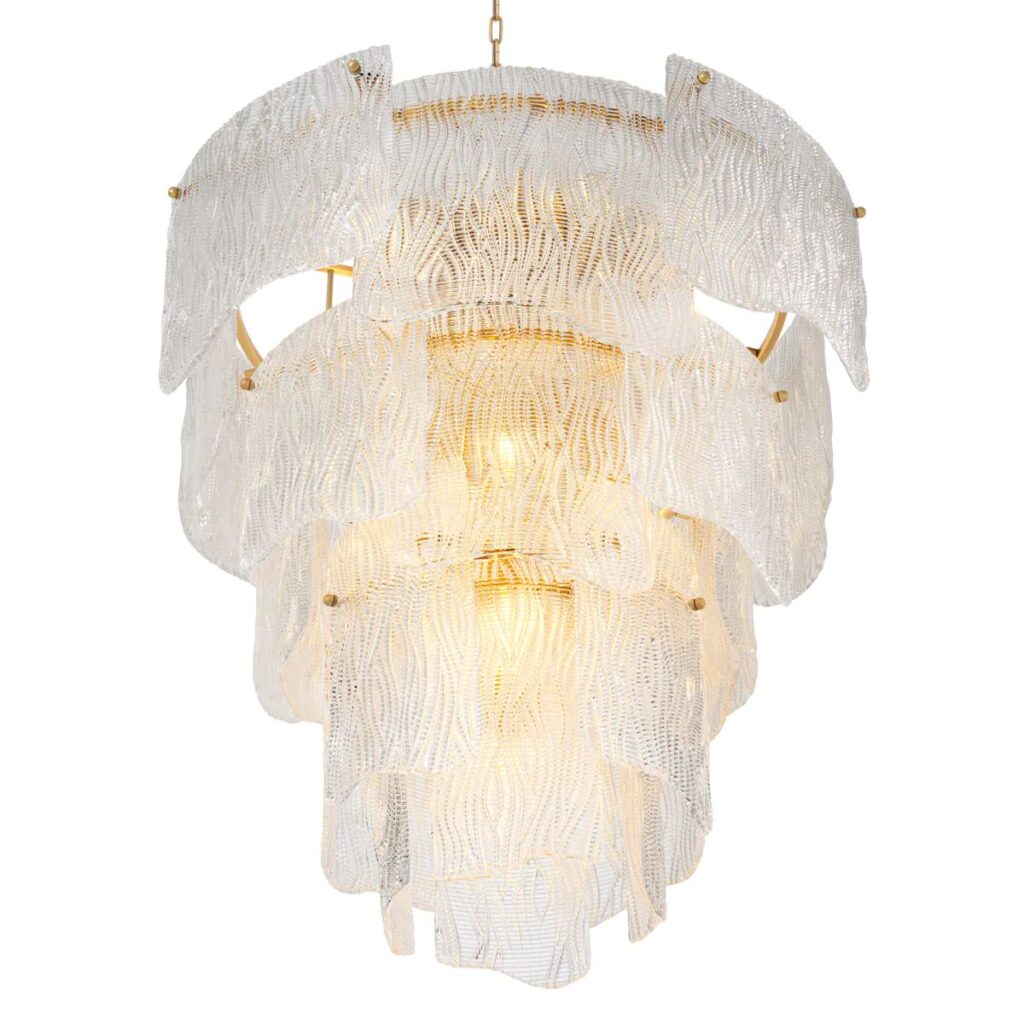 Clear Glass Round Chandelier - Image 3