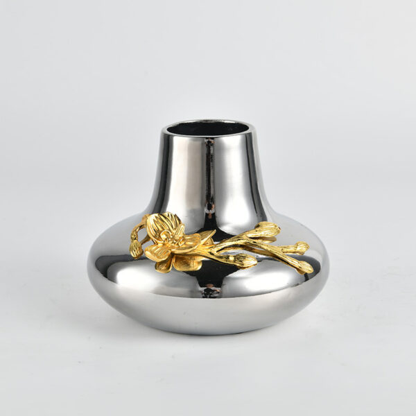 Vases en céramique plaqué argent - Image 5