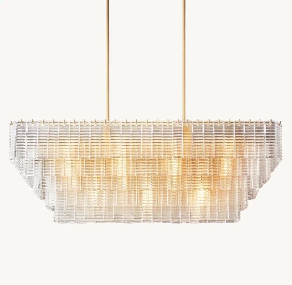 Lustre de vidro de luxo americano - Imagem 11