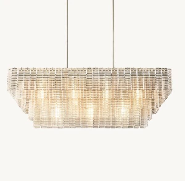 Lustre de vidro de luxo americano - Imagem 10