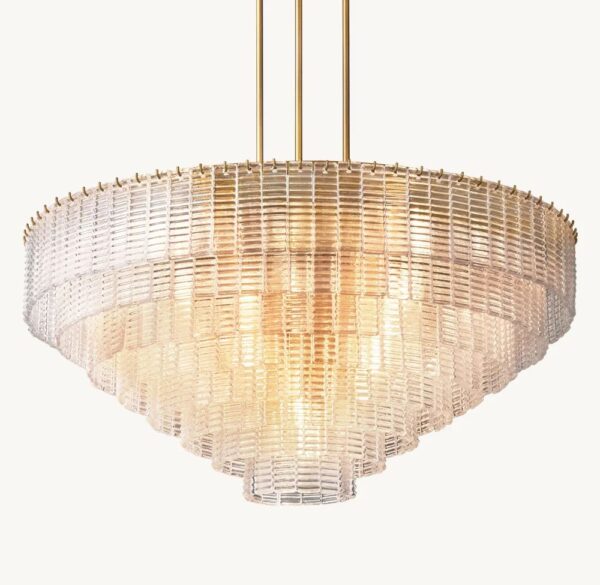 Lustre de vidro de luxo americano - Imagem 9