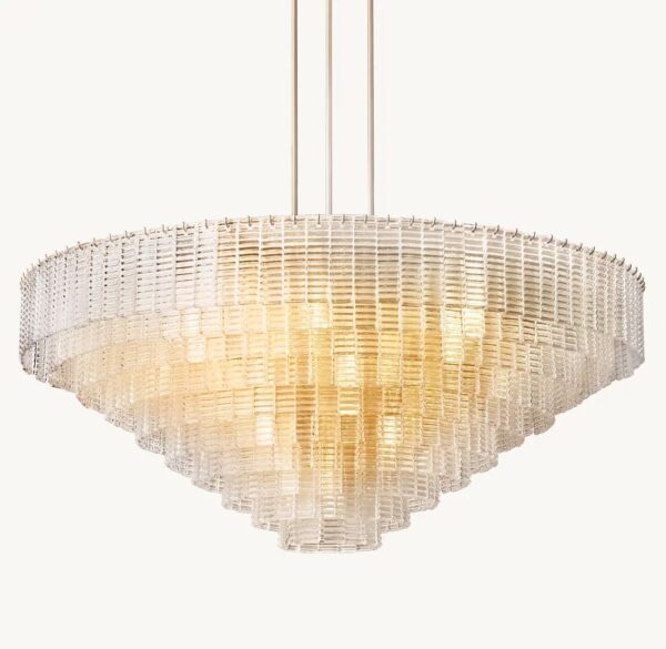 Lustre de vidro de luxo americano - Imagem 8
