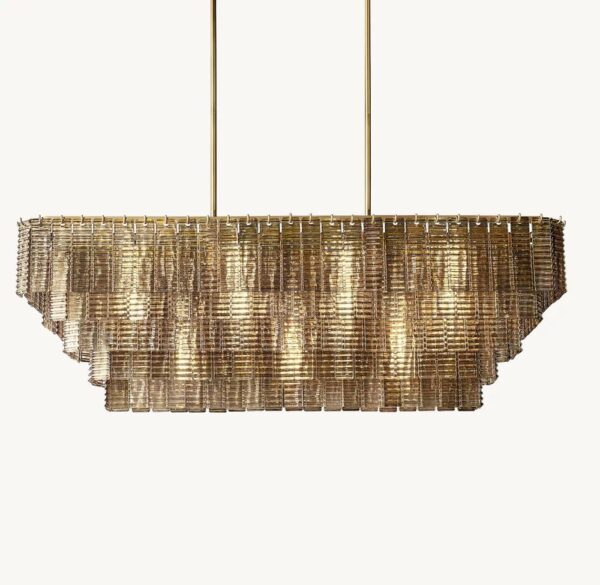 Lustre de vidro de luxo americano - Imagem 5