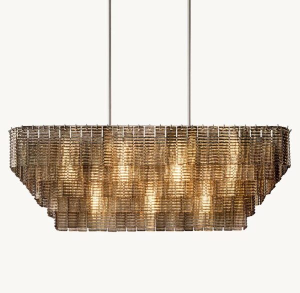Lustre de vidro de luxo americano - Imagem 4
