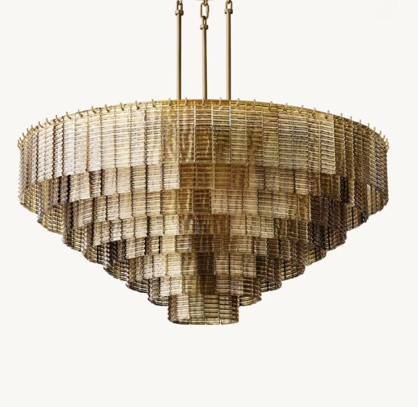 Lustre de vidro de luxo americano - Imagem 3