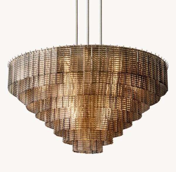 Lustre de vidro de luxo americano - Imagem 2