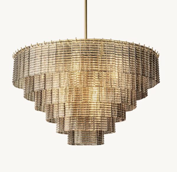 Lustre de vidro de luxo americano - Imagem 7