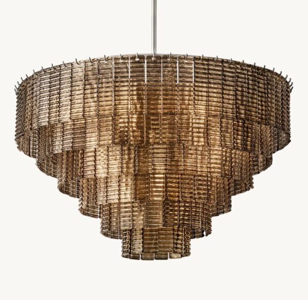 Lustre de vidro de luxo americano - Imagem 6