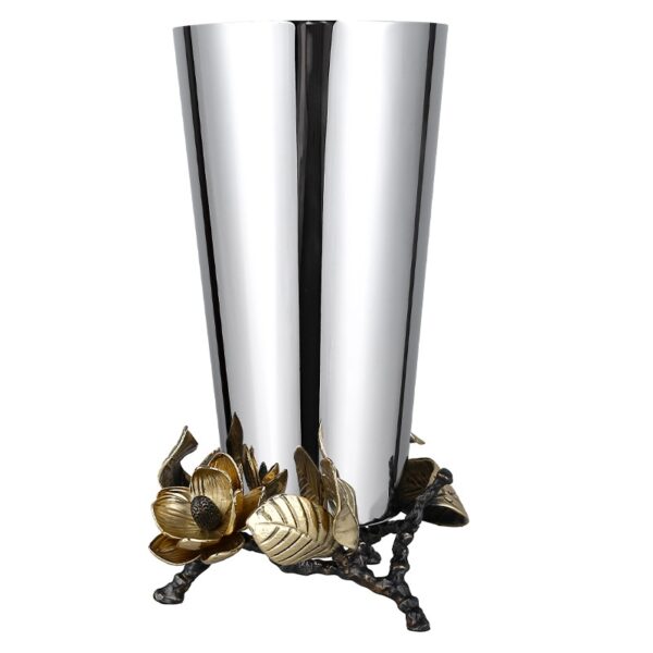 Vaso in acciaio inossidabile con base d'oro
