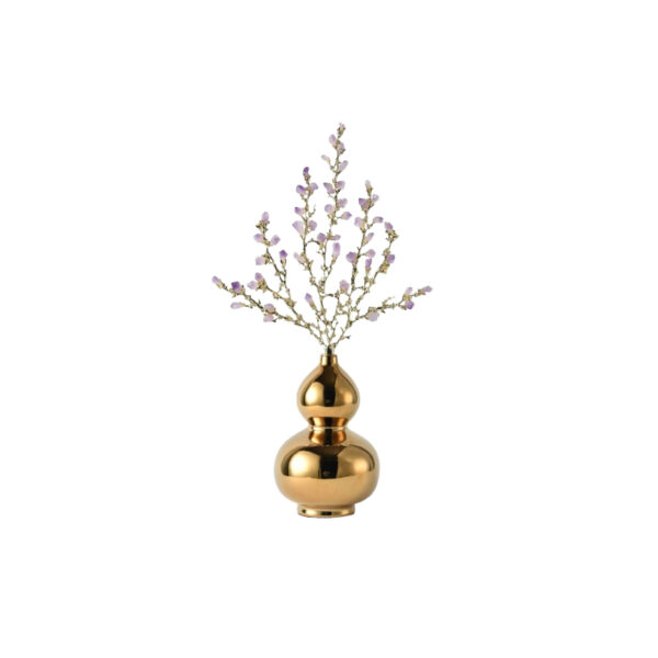 Gold Gourd Crystal Vase Home Decor - Image 2