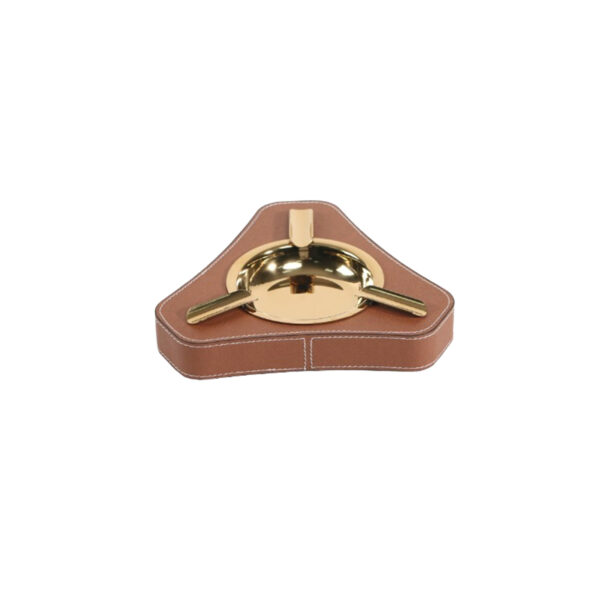 Golden Leather Ashtray - Image 2