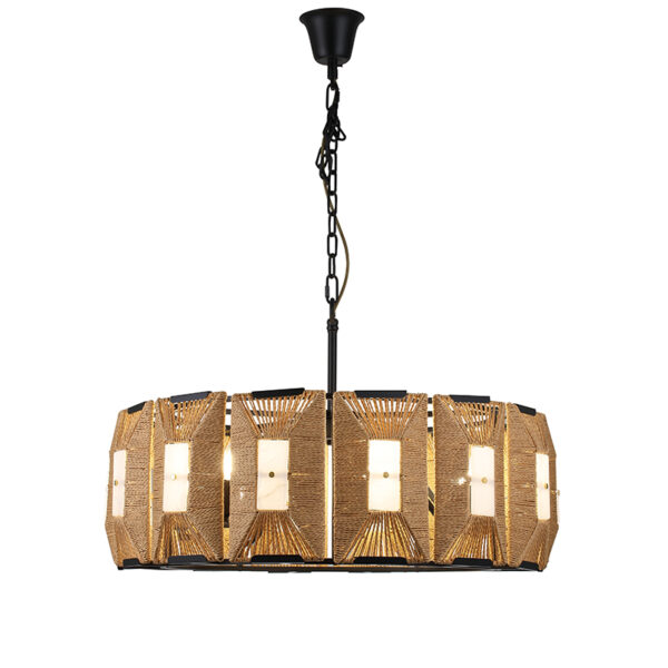 Creative Hemp Rope Chandelier - Image 3